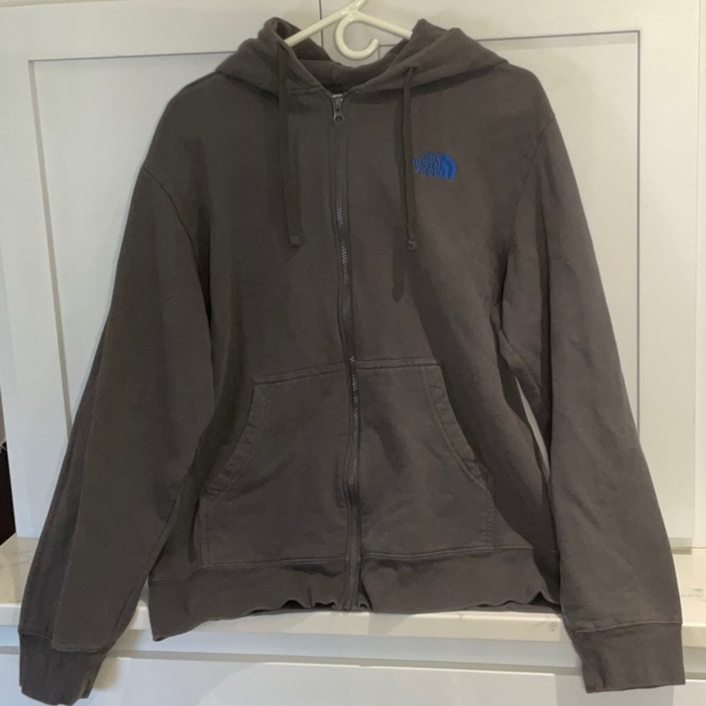 Like New Men’s The North Face Grey Hooded Jacket